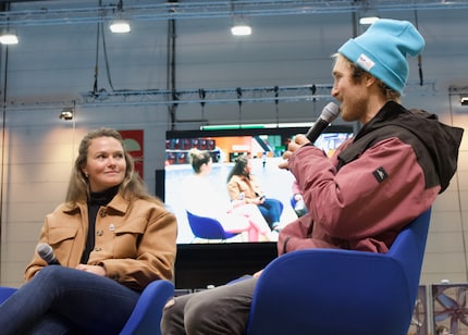 Due star della scena, la statunitense Fiona Wylde e lo svizzero Balz Müller, sul palco della «Boot 2024».