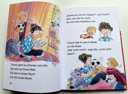 Die Auswahl an Leserabe-Büchern ist gigantisch, dafür sind die Geschichten (zumindest in unserem Exemplar) leider wenig originell.