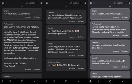 Les différents styles sont parfois exagérés, parfois utilisables