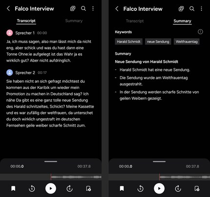 La transcription fonctionne aussi bien que l'interprète - assez mal