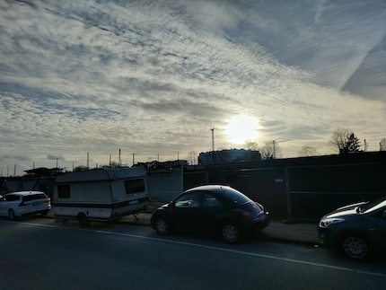 Direkt gegen die Sonne ist auch sehr schwer.
