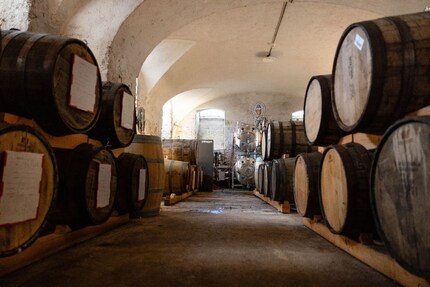 The fine beers from «Pilgrim» are created in this cellar.