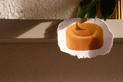 La «Pumpkin Chair» del designer francese Pierre Paulin assomiglia a una zucca gigante.