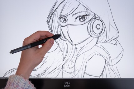 Trotz fehlender Bedienhilfe: Skizzieren macht Spass und nichts lenkt ab.