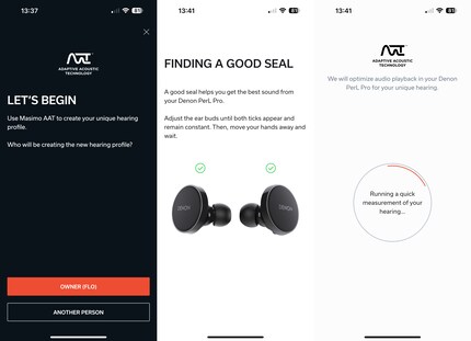 La première chose que l'on fait avec l'application, c'est de trouver l'embout qui convient à l'écouteur.