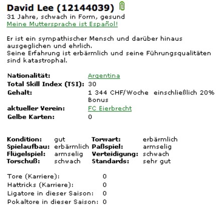 At some point, I bought myself. I was an absolute whistle - apart from taking penalties, I couldn't do anything.