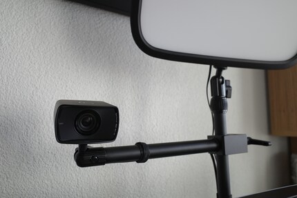 The webcam is perfectly positioned.