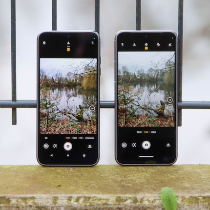 Das neue Design steht auf der linken Seite.