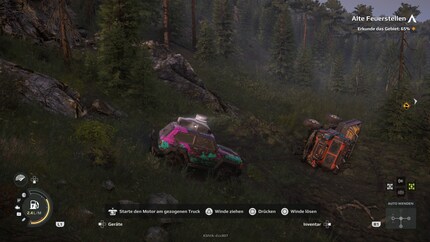 Comme une tortue, mon camion impuissant est couché sur le dos.