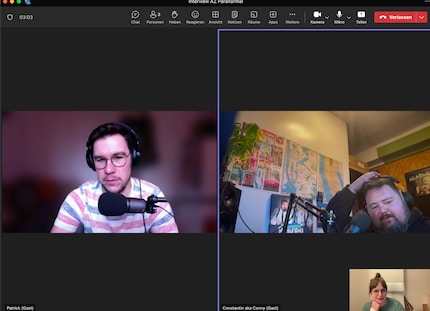Ich habe das Interview mit Patrick (li.) und Conny über Teams geführt. Es war eine sehr kurzweilige Stunde.