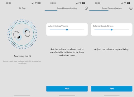 Via App wird der Klang an deine Ohren angepasst.