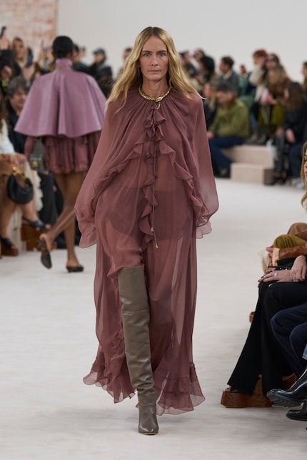 Maxi dresses and overknees were a big theme in Chloé’s Fall 24 collection.