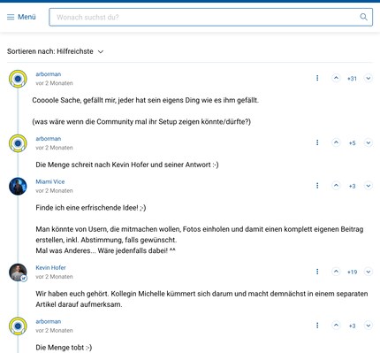 Die Community möchte gerne mitmachen. Könnt ihr haben.
