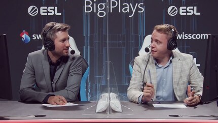 Die «Counter-Strike»-Turniere in der Hero League waren aufwändig produziert. Remo (rechts im Bild) stand regelmässig vor der Kamera.