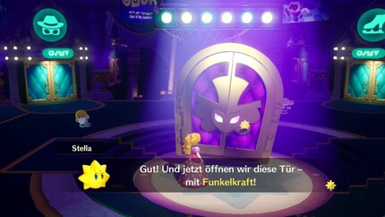 How exciting: Use the twinkling stars to open the large door that appears on the ground floor once you have completed the levels.