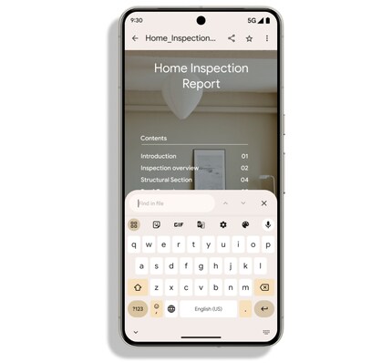 The new search in PDFs.