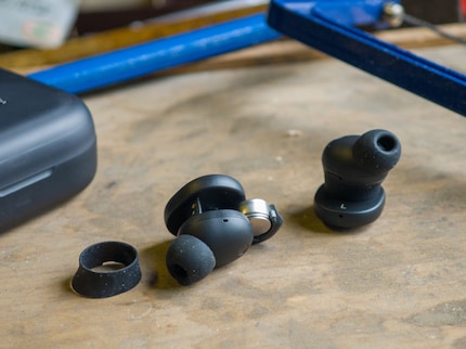 You need nimble fingers to change the little batteries in the buds.