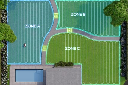 L'A1 scanne le jardin et crée une carte.