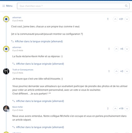 La communauté aimerait bien participer. C’est possible !