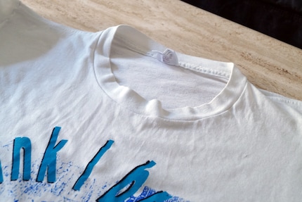 After: The dents have remained, but the shape can be recognised as a round neckline.