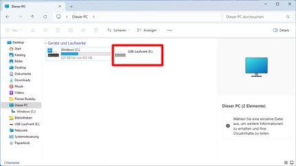 Les dossiers cachés s'affichent en fondu.