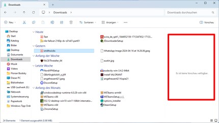 En désélectionnant le gestionnaire d'aperçu, vous renoncez à l'aperçu.