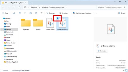 La coche permet de savoir plus clairement quel élément vient d'être sélectionné.