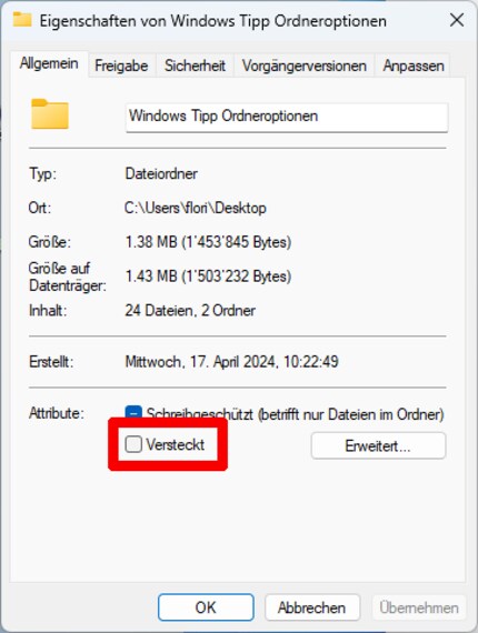 Comment cacher un dossier.