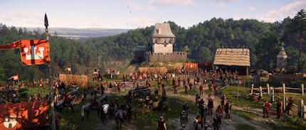 Scene from the trailer: an army gathers.