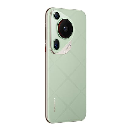 The Pura 70 Ultra in sage green has a pattern on the back.