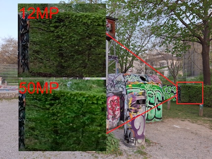 The 12-megapixel version comes off slightly better, but only if you zoom in really close.