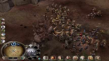 The PC game The Battle for Middle-earth is a bit like Age of Empires, but with Middle-earthian heroes.