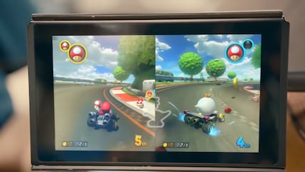 Die kurze «Mario Kart»-Szene aus dem Switch-Ankündigungsvideo.