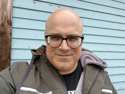 Un selfie con l'impostazione predefinita.