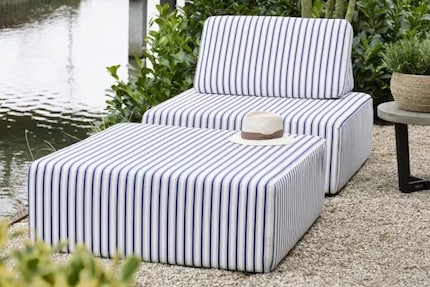 Le fauteuil « Verona » est un seul grand coussin rembourré.