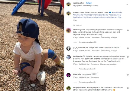 Les genoux sont protégés par les vieilles chaussettes.