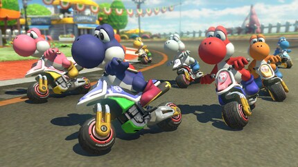 Yoshi esiste in tutti i colori. Il suo marchio di fabbrica, il grande muso, è purtroppo rimasto inutilizzato finora sulle piste.