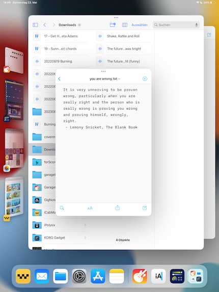 Met de Stage Manager komt de productiviteit in de buurt van die van een notebook.