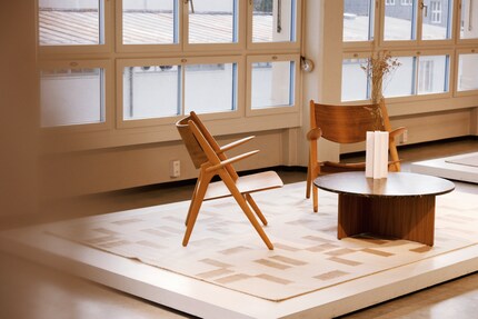 La collection « Block » est inspirée des pierres en béton du Musée Yves Saint Laurent.