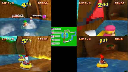 Im Online-Modus von «Diddy Kong Racing DS» konntest du mit bis zu drei anderen Personen spielen.
