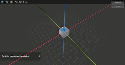 Eine einfache Aufgabe: Die Kamera um ein Objekt drehen.