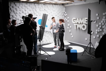 The presenters used to have to learn their script by heart, but nowadays the teleprompter helps.