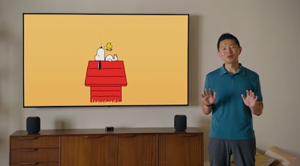 Snoopy verschijnt op verzoek als je net een film op AppleTV+ hebt gepauzeerd.