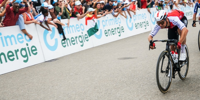 Patrick Bardelli / The Frenchman Bryan Coquard from Team Cofidis wins the 2nd stage of the 87th Tour de Suisse over 177 kilometres from Vaduz to Regensdorf in a sprint.