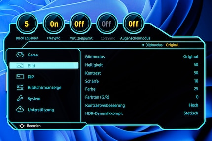 Das Menü sieht grafisch nicht besonders modern aus, das ist mir aber egal.