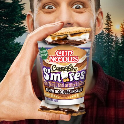 Più che uno scherzo da PR. I noodles istantanei al gusto S'mores sono disponibili negli Stati Uniti.