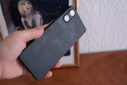 Die mattierte Rückseite sieht schnell abgenutzt aus.