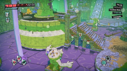 Ici, je dois monter les marches au fur à mesure pour atteindre la fin du donjon. Pour ce faire, je dois résoudre des énigmes. En tant que fan de Zelda, je suis tout à fait dans mon élément.