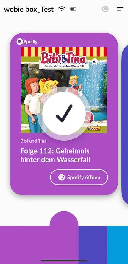 Select Spotify content, return to the app and fix on a colourful tab.