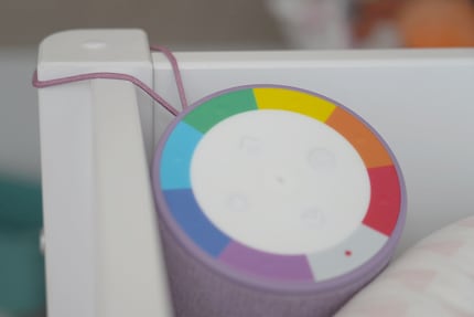 The loop allows the Wobie to be carried around or attached to the bedpost.